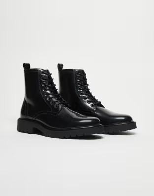 ASOS DESIGN lace up boots in black | ASOS (Global)