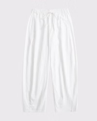 Linen-Blend Barrel Pull-On Pant | Abercrombie & Fitch (UK)