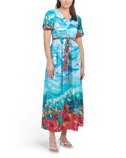 Puff Sleeve Floral Watercolor Dress | Marshalls