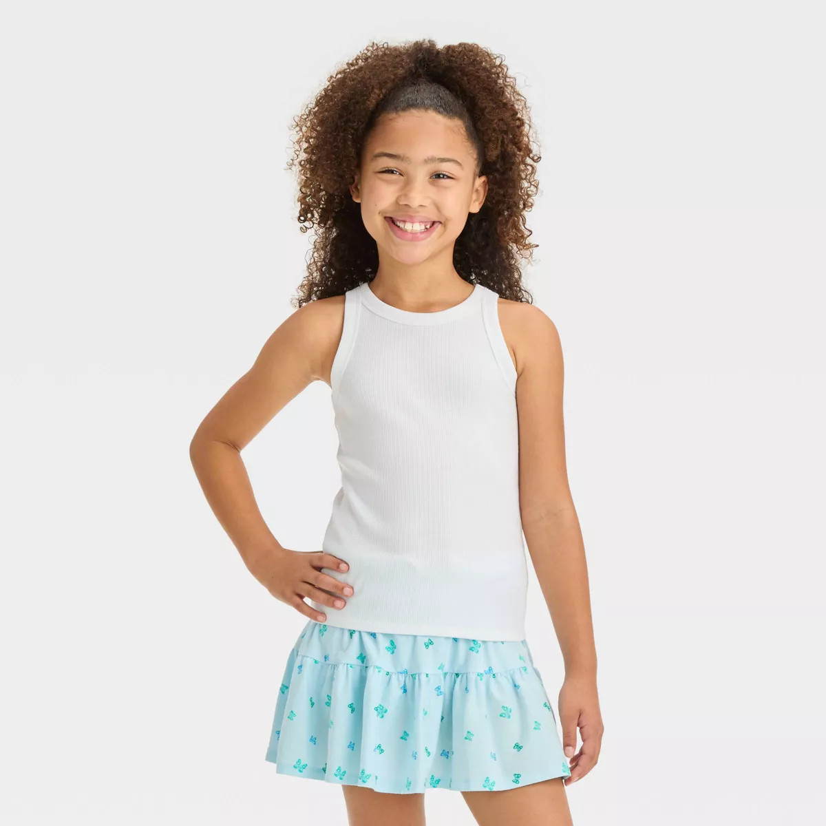 Girls' Ribbed Tank Top - Cat & Jack™ White S | Target