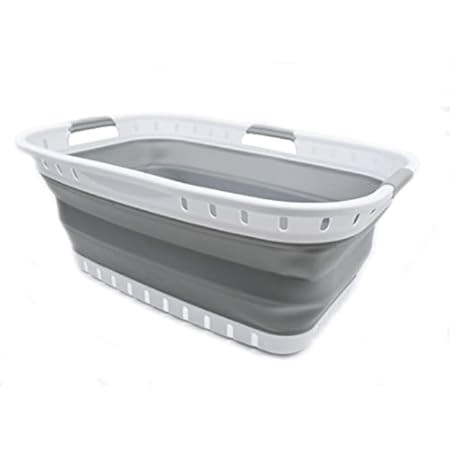 SAMMART 41L (10.8 gallon) Collapsible Plastic Laundry Basket - Foldable Pop Up Storage Container/Org | Amazon (US)