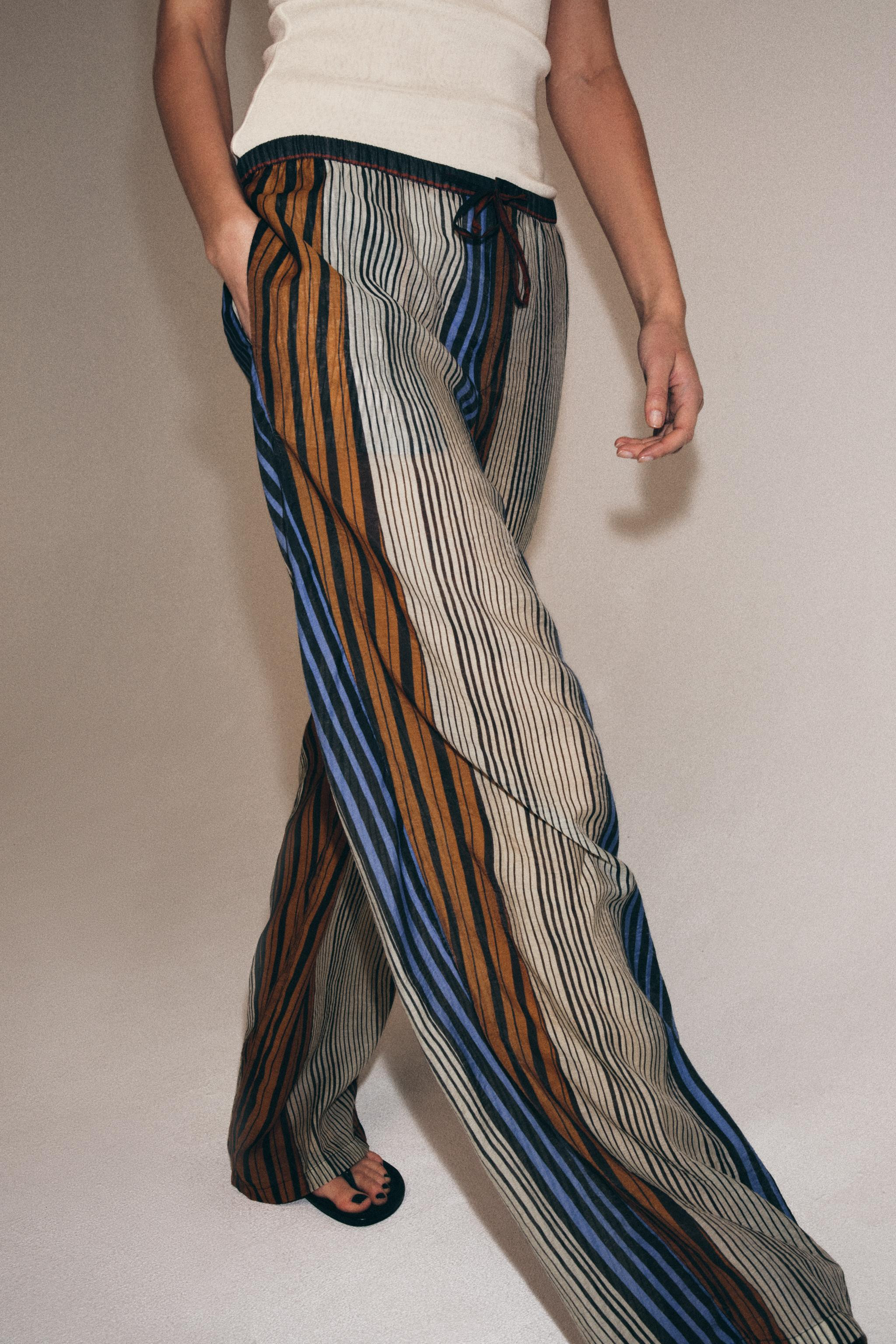 ZW COLLECTION STRIPED PAJAMA PANTS | Zara US