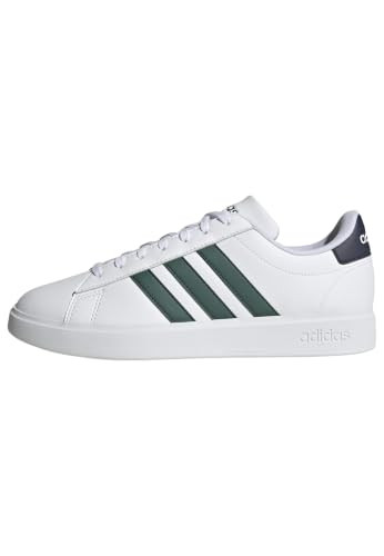 Adidas Mens Grand Court 2.0 White/Collegiate Green/Shadow Navy 4 | Amazon (US)