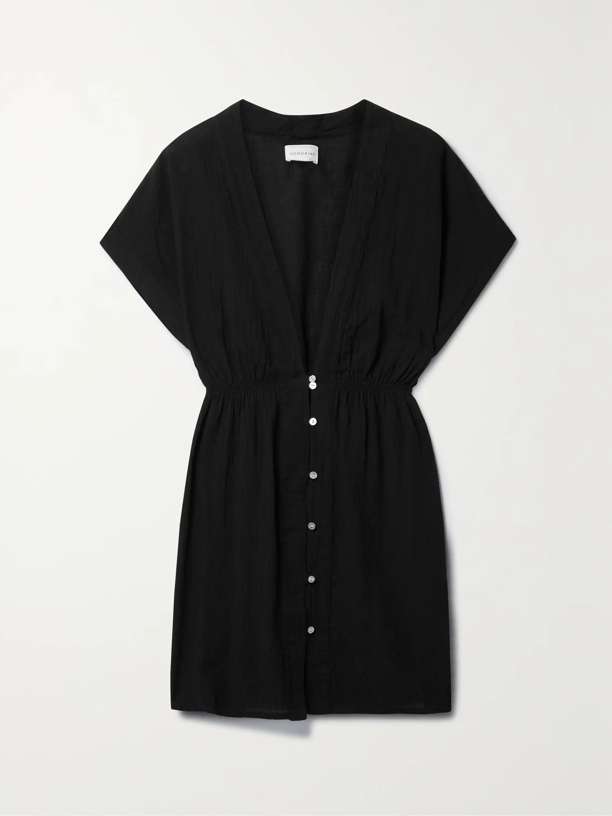 HONORINEBeatriz shirred cotton-gauze mini dress | NET-A-PORTER (US)