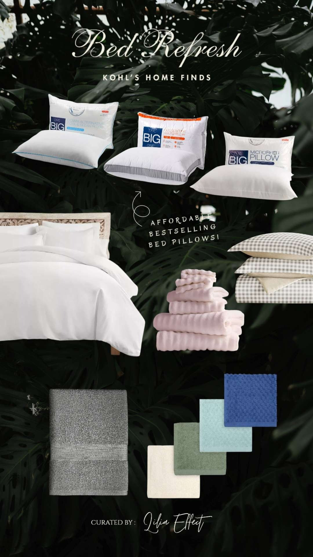 Bed refresh — Kohl’s home finds 🤍 Affordable, bestselling bed pillows that make your space feel softer, cozier, and instantly more inviting. ✨
 

 #LTKHome #LTKSaleAlert