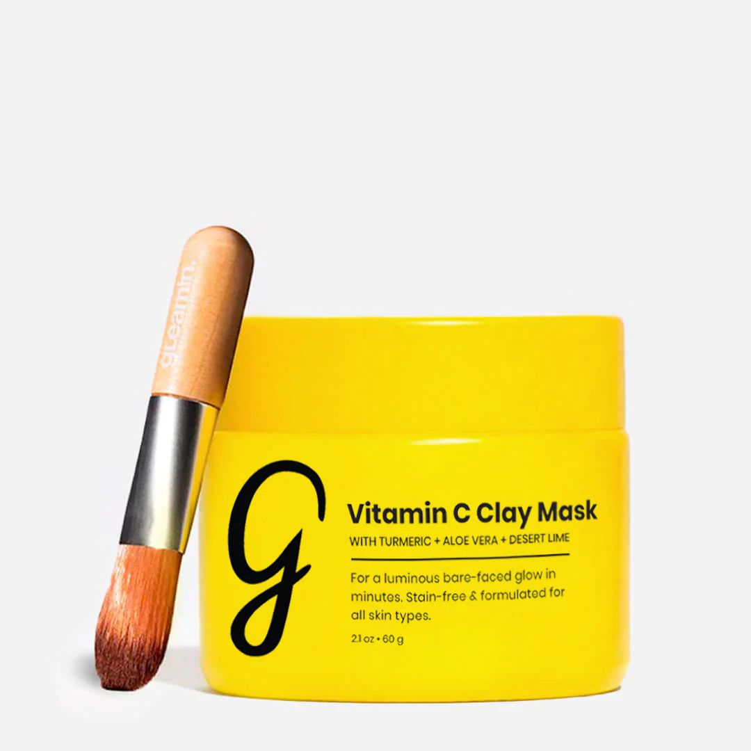 Vitamin C Clay Mask | Detox + Even + Glow | Gleamin | Gleamin