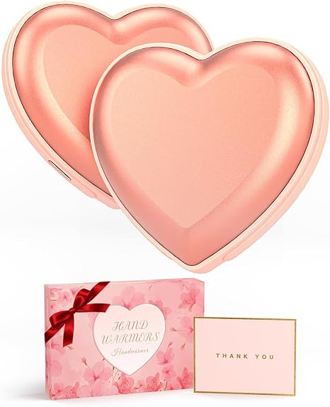 Hand Warmers Rechargeable - 2PCS Cute Heart-Shaped 5200mAh Electric Hand Warmer - Stocking Stuffe... | Amazon (US)