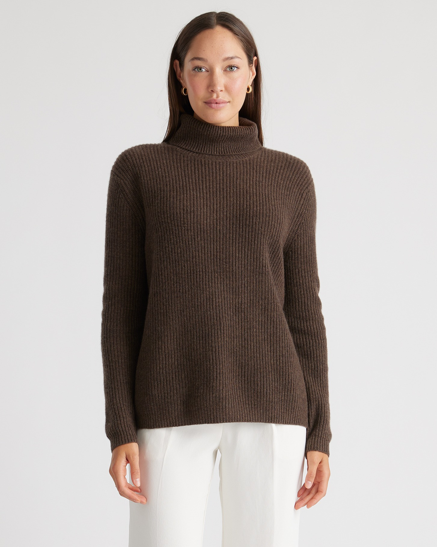 Mongolian Cashmere Fisherman Turtleneck Sweater | Quince