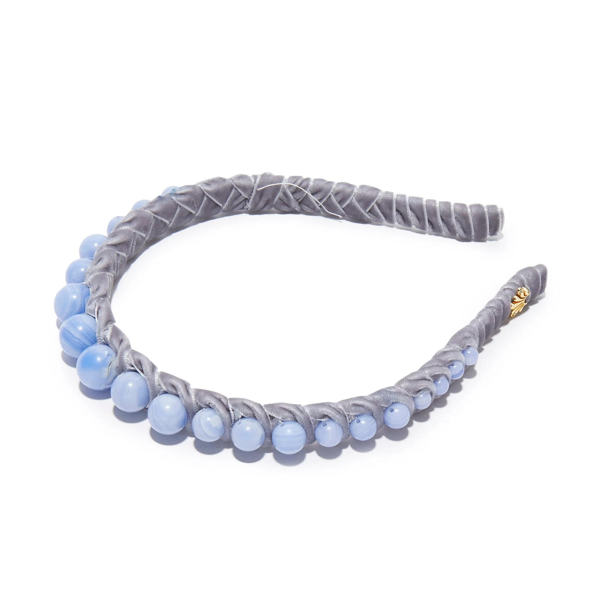 BLUE LACE AGATE GRADUATED BEAD HEADBAND | LELE SADOUGHI