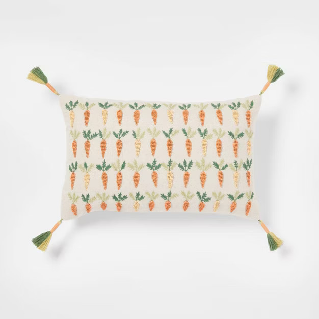 Carrots Lumbar Throw Pillow Cream/Orange - Threshold™ | Target