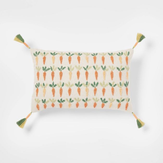 Carrots Lumbar Throw Pillow Cream/Orange - Threshold™ | Target