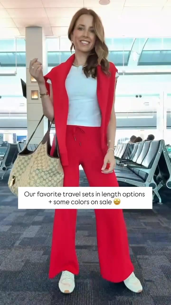 My travel essentials! My travel must-haves. Travel favorites. My travel outfit. Airport outfit. The best matching sets! Code LISAMARIEXSPANX on first time orders. Wearing XS petite in pants and XS in top. I went up half a size in cream sneakers. Gucci Mercato tote in size large.

#LTKootd #LTKgrwm #LTKTravel