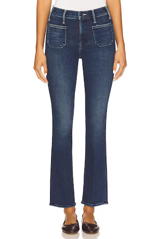 MOTHER The Patch Pocket Insider Flood Jeans in You're A Riot from Revolve.com | Revolve Clothing (Global)
