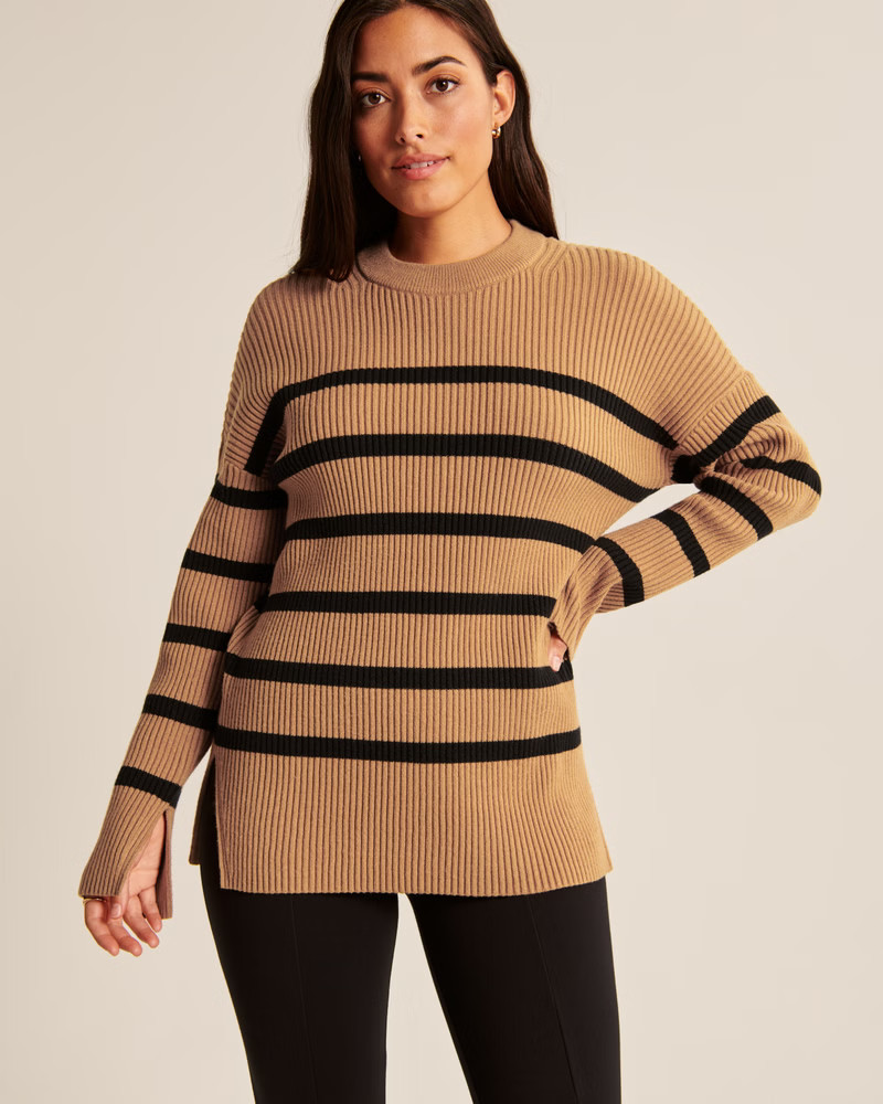 Women's LuxeLoft Legging-Friendly Crew Sweater | Women's Tops | Abercrombie.com | Abercrombie & Fitch (US)