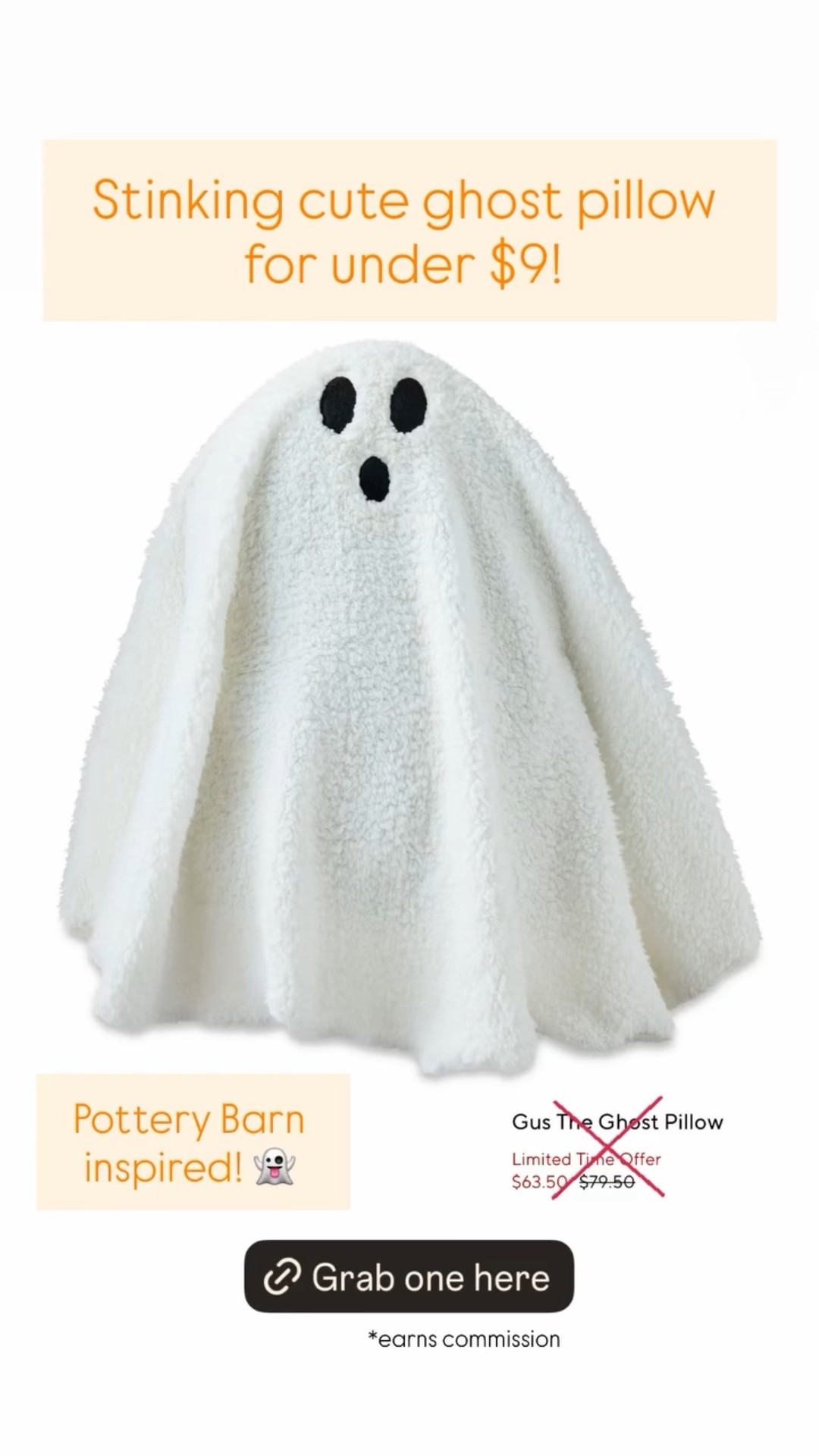 Stinking cute ghost pillow for under $9! Pottery Barn inspired without the price tag! 👻   @walmart #walmartpartner 

#LTKHome #LTKautumn #LTKSeasonal