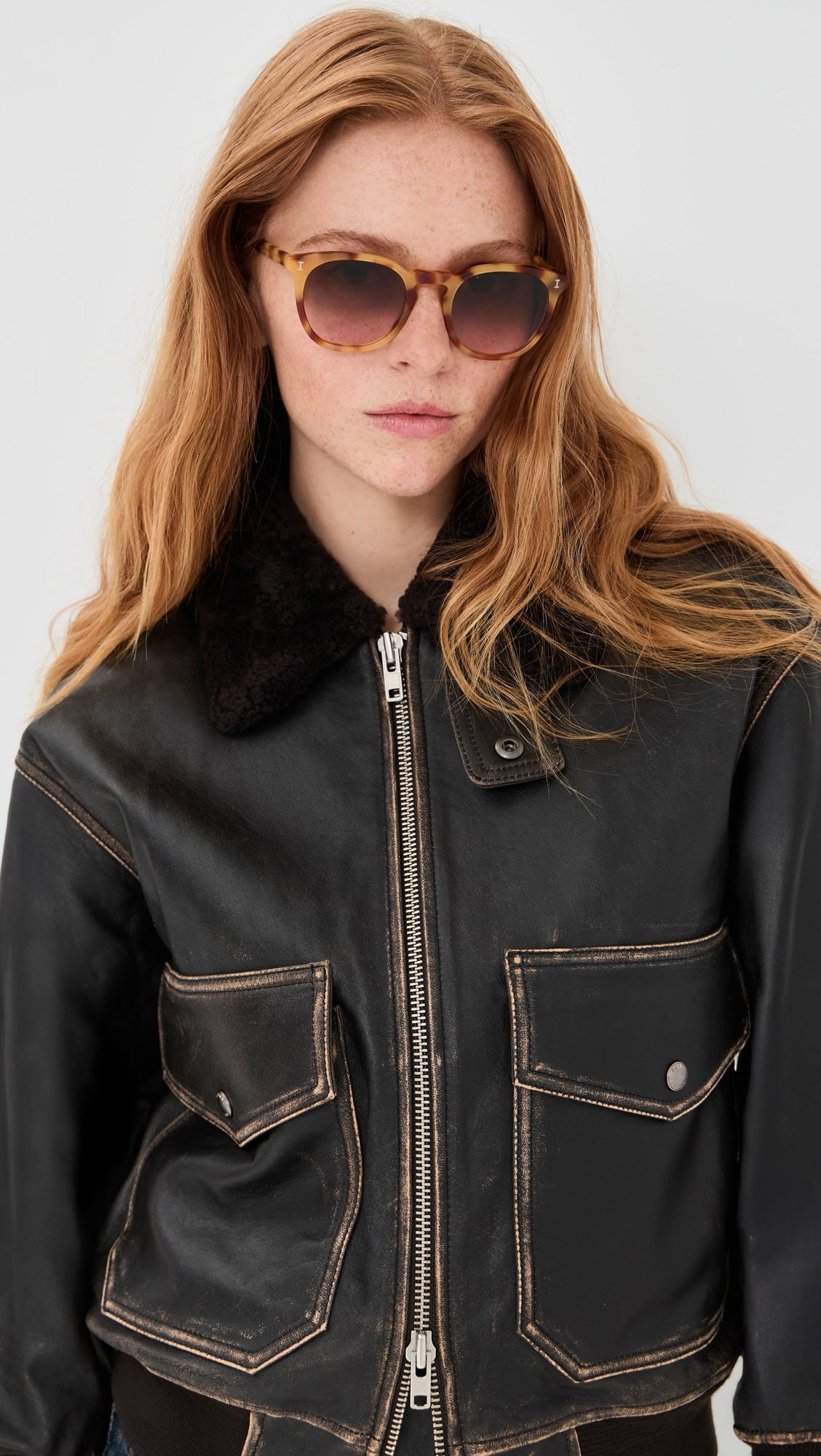 Eldridge Matte Amber Sunglasses | Shopbop