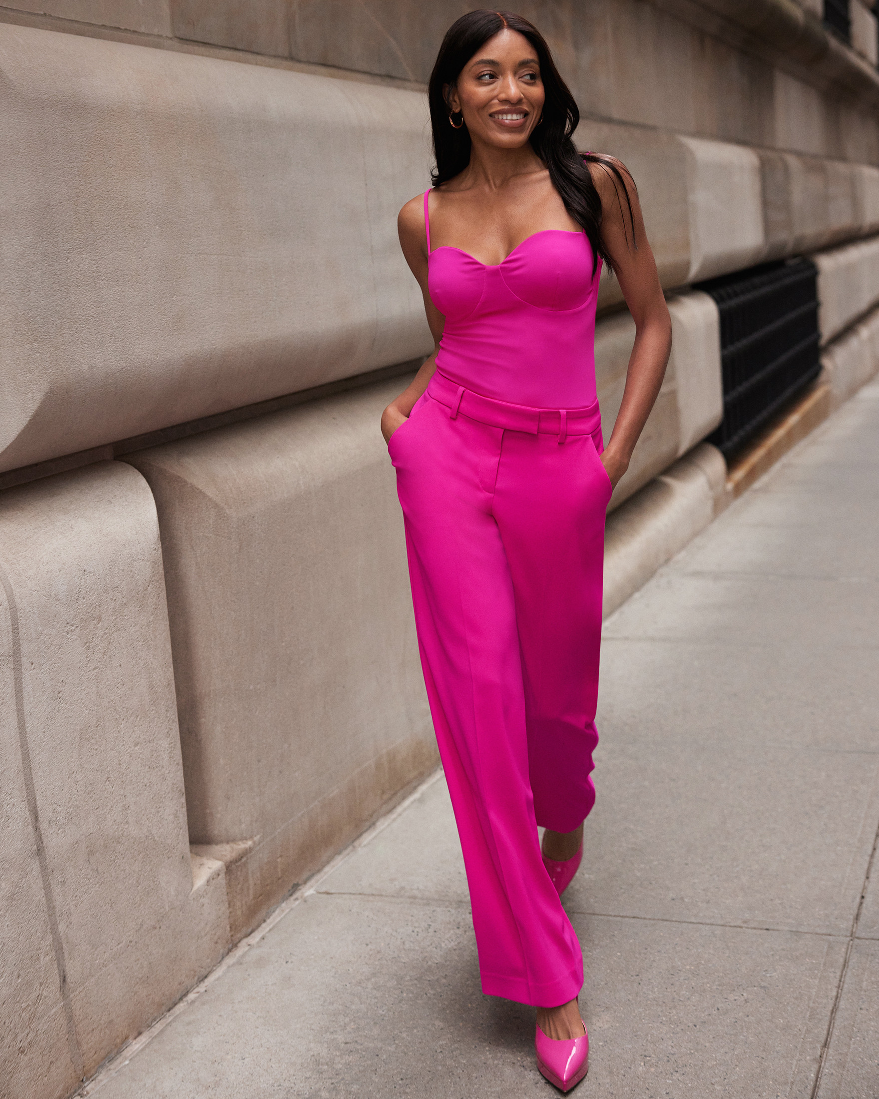 High Compression Body Contour Matte Bustier Thong Bodysuit | Express