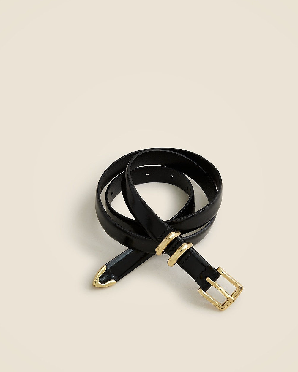 Thin Italian spazzolato leather belt | J. Crew US