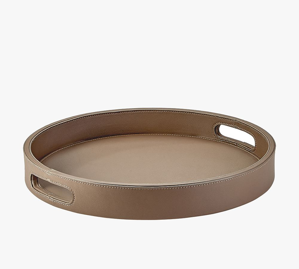 French Handcrafted Leather Bar Tray | Pottery Barn (US)