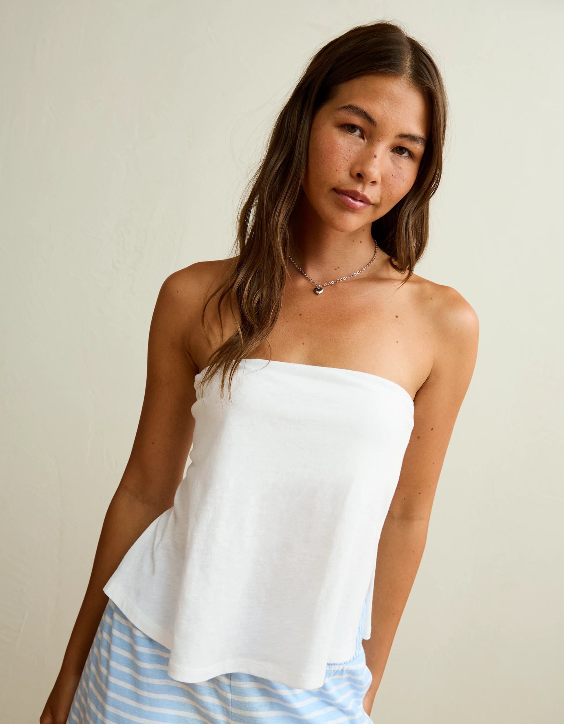 AE Sunchaser Side-Slit Babydoll Tube Top | American Eagle Outfitters (US & CA)