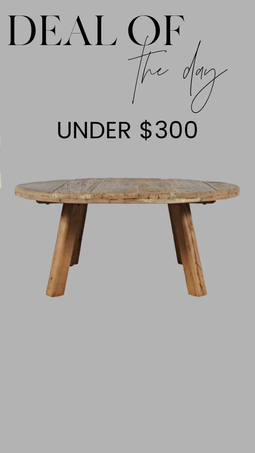 Deal of the day 🤍
This table looks artisan-made and high-end but is under $300. Thick wood top, sculptural legs, and such a good anchor piece for a living room or seating area.

#LTKSaleAlert #LTKHome