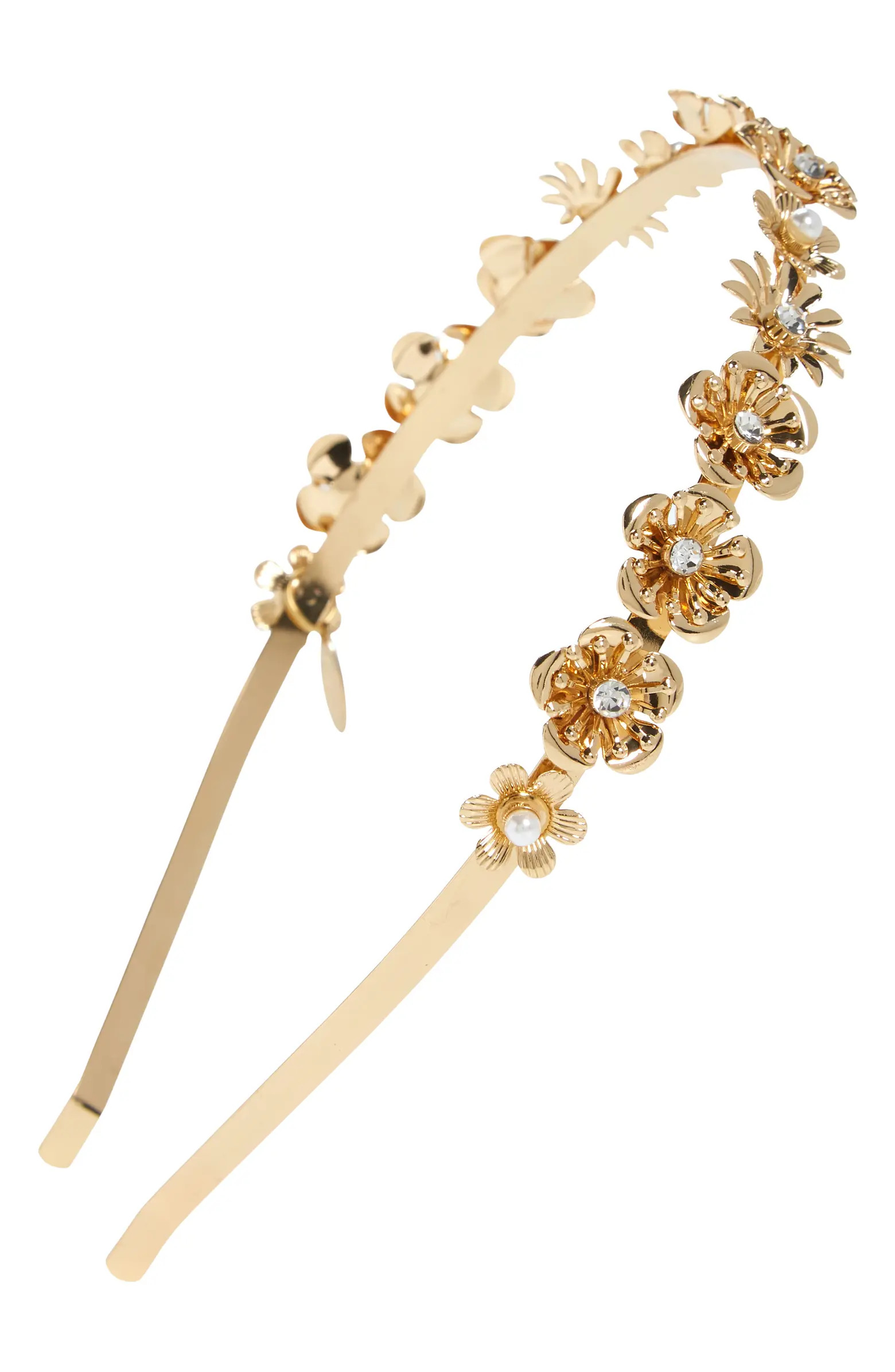 Tasha Floral Metal Headband | Nordstrom | Nordstrom