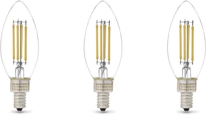 AmazonBasics 60W Equivalent, Clear, Soft White, Dimmable, CEC Compliant, B11 (E12 Candelabra Base... | Amazon (CA)