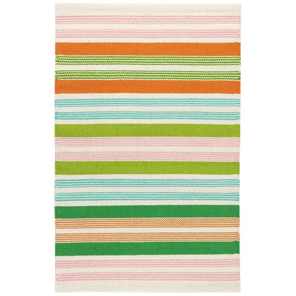 Wavy Stripe Spring Woven Cotton Rug | Annie Selke