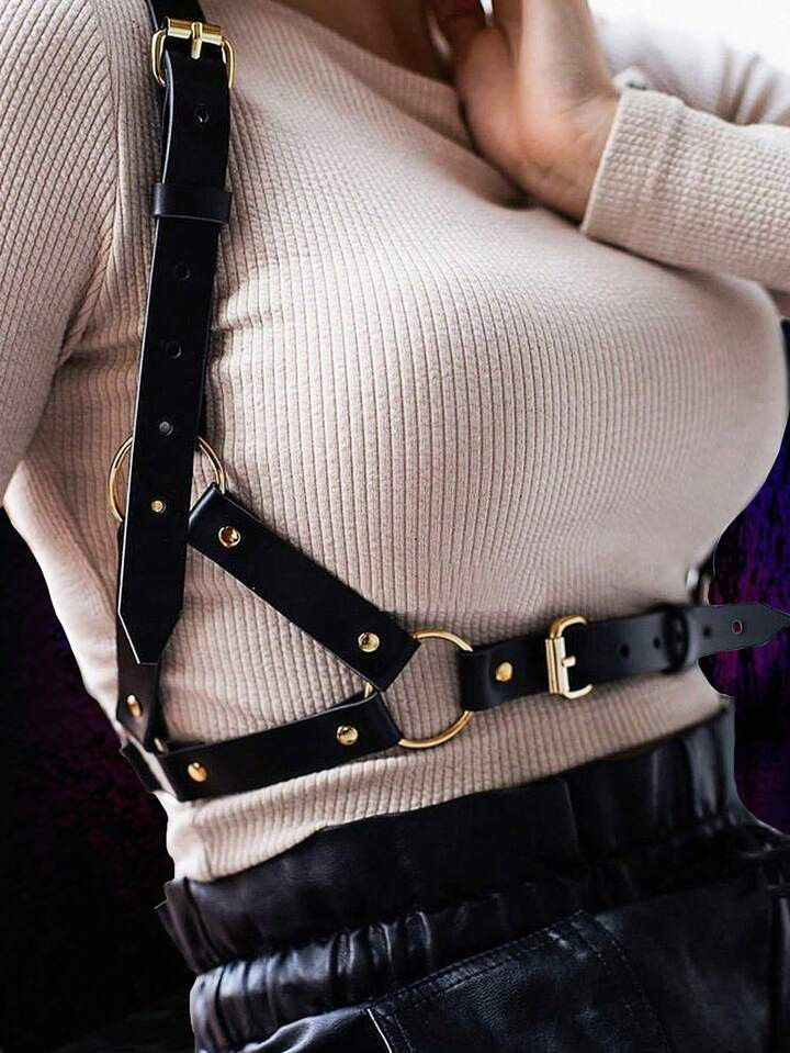 1pc Women Gothic Style Dark Color Sexy Adjustable Side Waist Belt, Suitable For Daily Wear | SHEIN