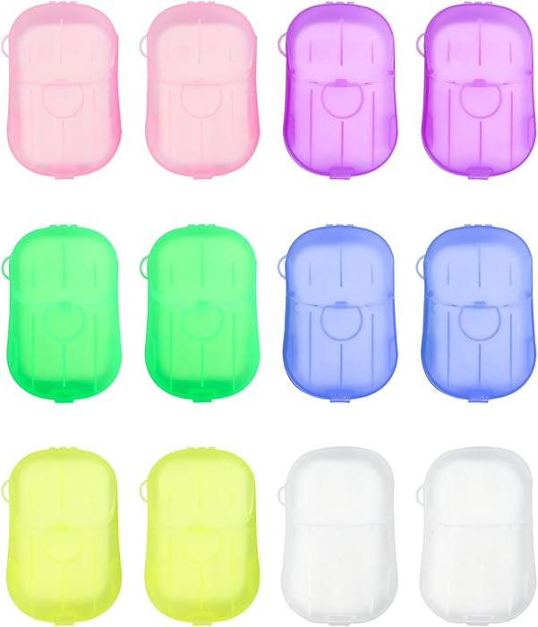 12 Packs (240 Sheets) Paper Soap Sheets for Hand Washing, Portable Disposable Travel Scented Bath... | Amazon (US)