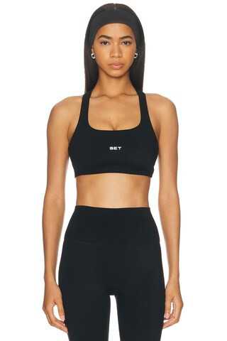 SET Active Sportbody Sporty Drill Bra in Black | FWRD 