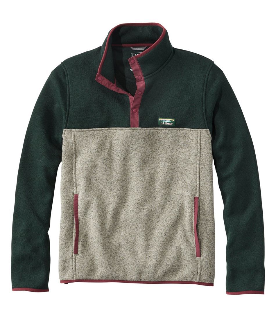 Men's L.L.Bean Sweater Fleece Pullover, Colorblock | L.L. Bean