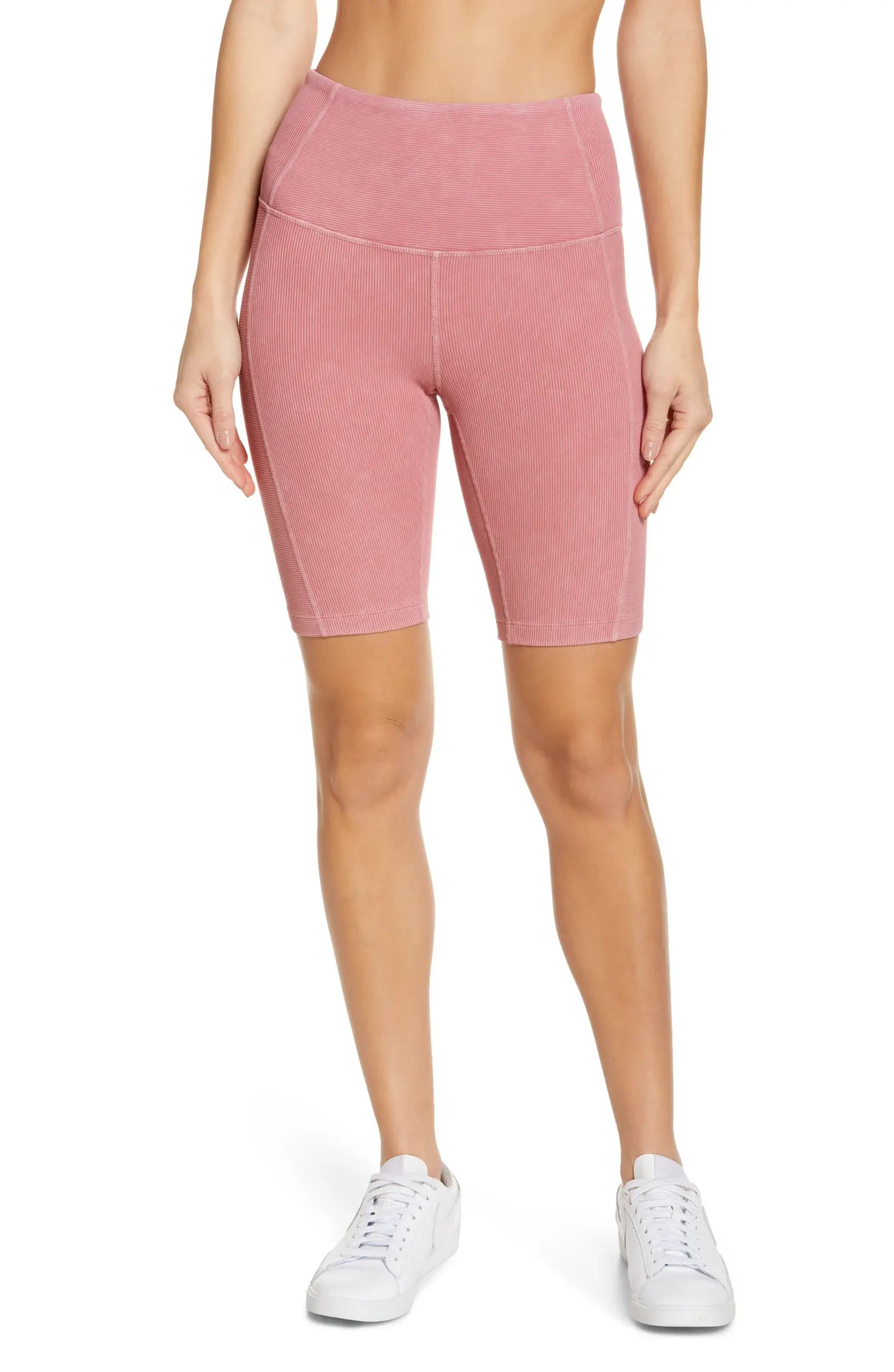 Snow Wash Rib Bike Shorts | Nordstrom