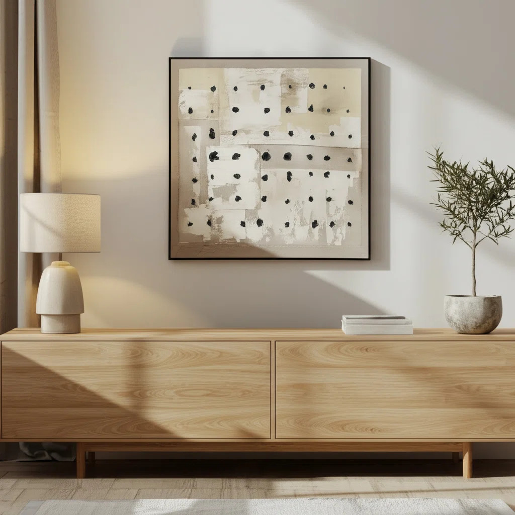 Hand Painted Abstract Wall Art – Large Framed Wall Art for Living Room, Office, or Bedroom – ... | Wayfair North America