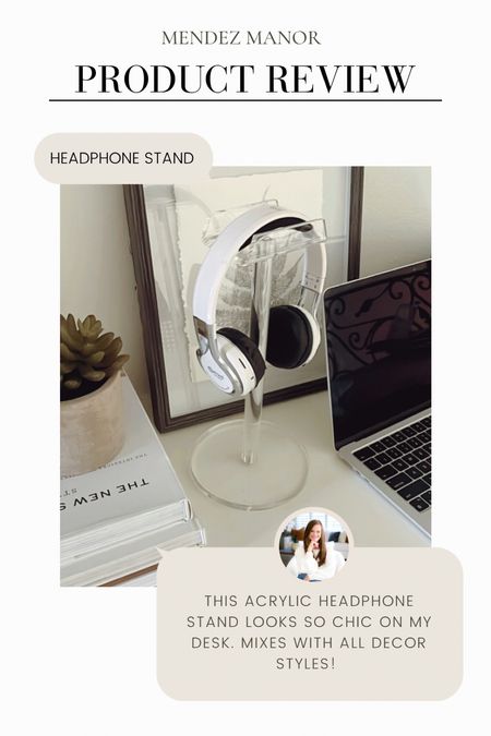 This headphone stand looks so chic on my home office desk! 

#deskaccessories #officeorganization 

#LTKfindsunder50 #LTKhome #LTKstyletip