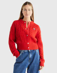Badge Cable Cardigan | Tommy Hilfiger (AU)