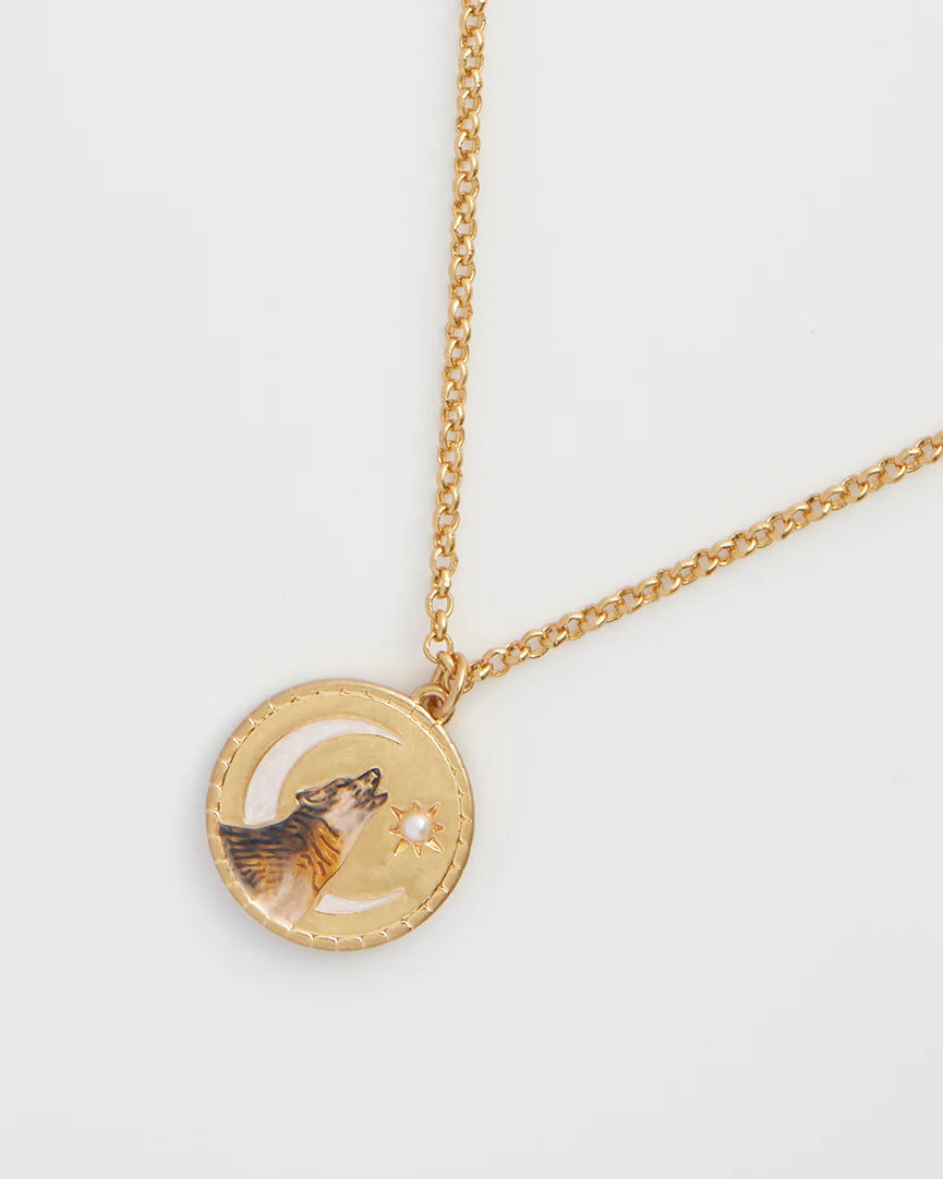 Wolf Spirit Guide Pendant Necklace | Fable England