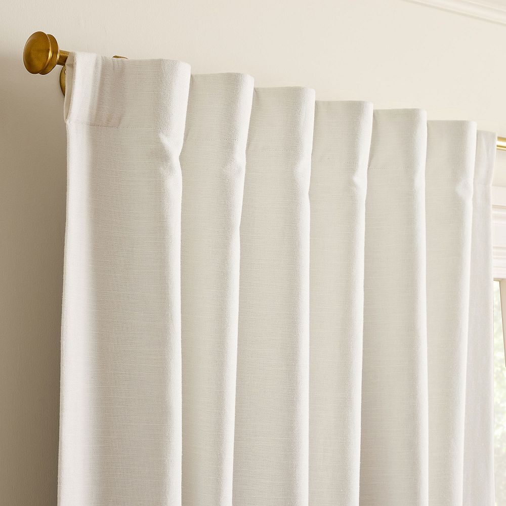Evelyn Linen Blackout Curtain, 54""x90"", Ivory | Pottery Barn Teen