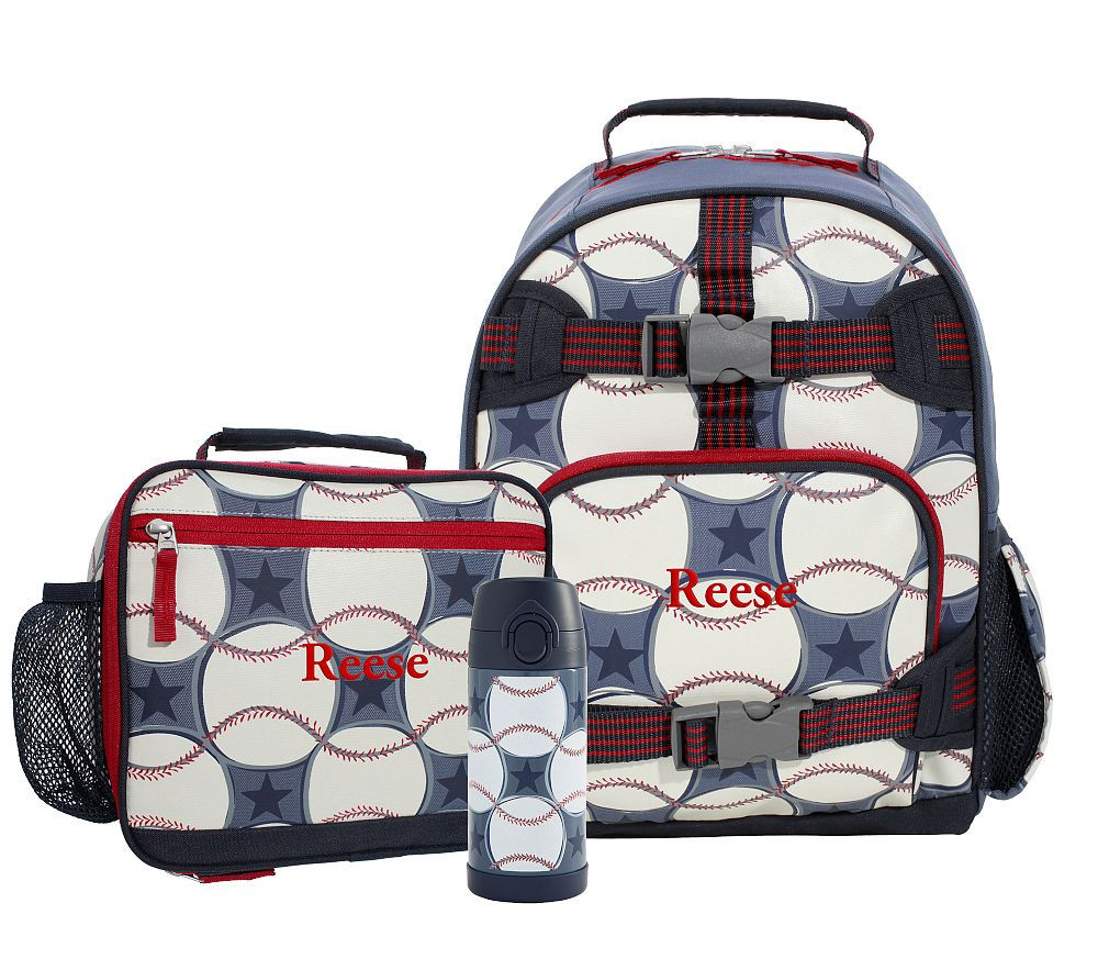 Mackenzie Play Ball Glow RPET Backpack Bundle: Small Backpack, Cold Pack, 12oz. Water Bottle | Pottery Barn Kids