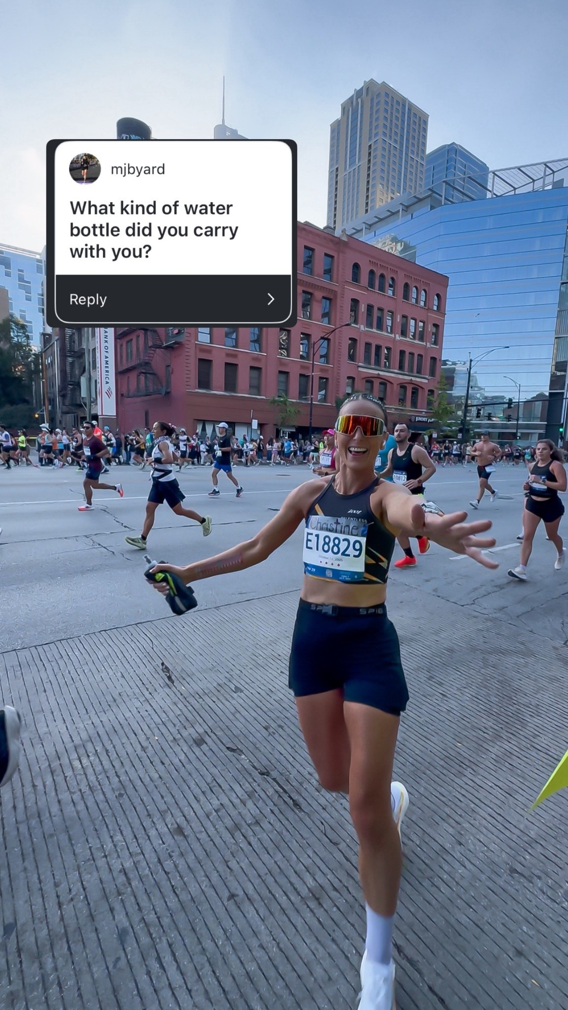 I’ve used this water bottle during runs and races for years and I LOVE it. It’s my favorite and it’s only $20 on Amazon 