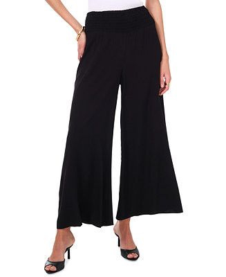 Vince Camuto Women's Smocked-Waist Wide-Leg Pants - Macy's | Macy's