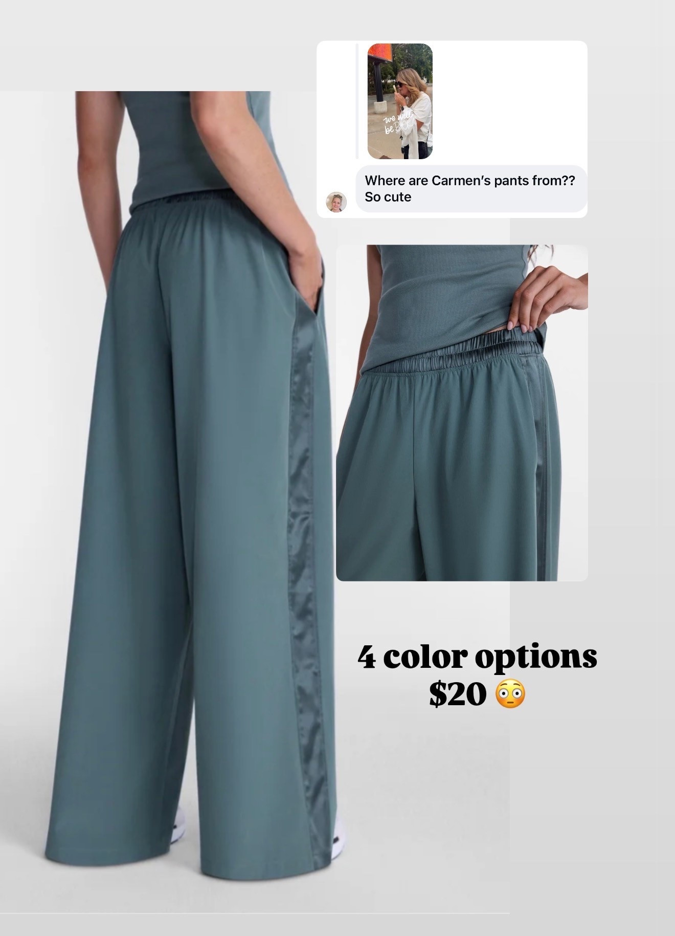 The cutest track pants available in 4 color options

#LTKOver40