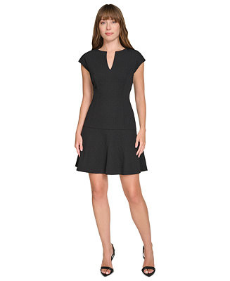Tommy Hilfiger Women's Jacquard Drop-Waist Dress - Macy's | Macy's