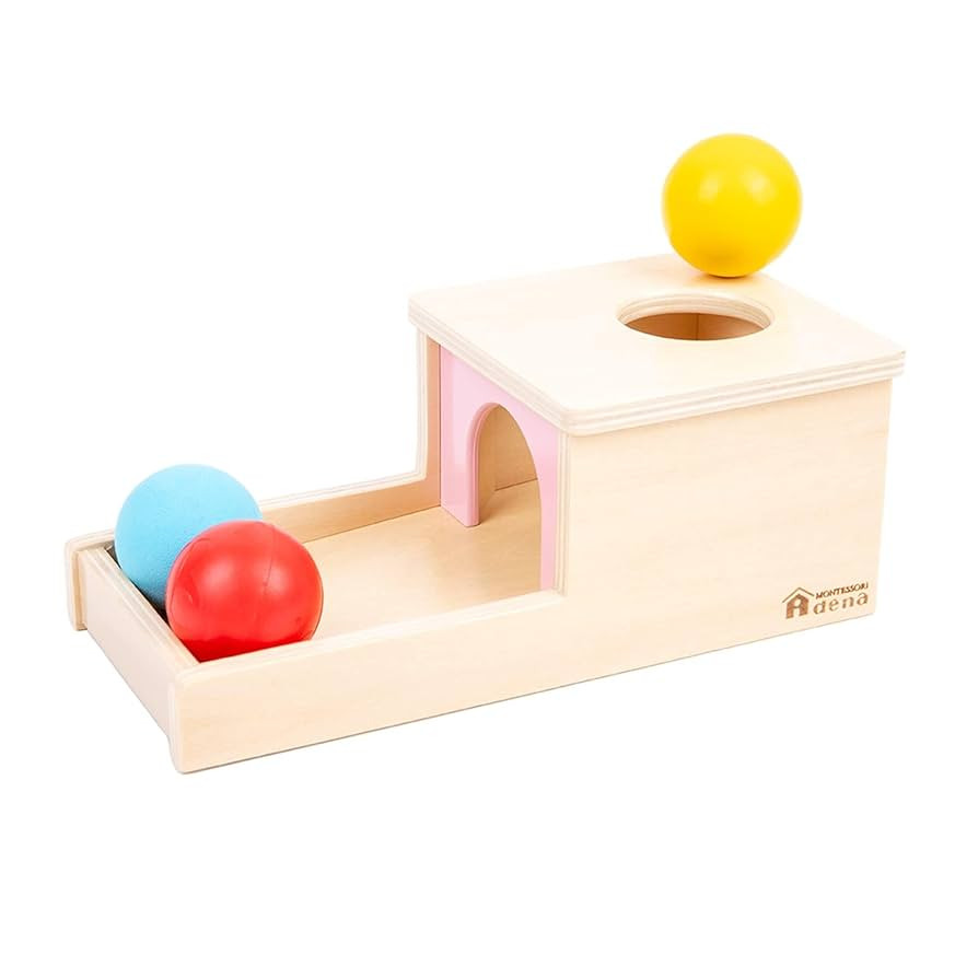 Adena Montessori Object Permanence Box with Tray Three Balls Montessori Toys for 6-12 Months Baby... | Amazon (US)