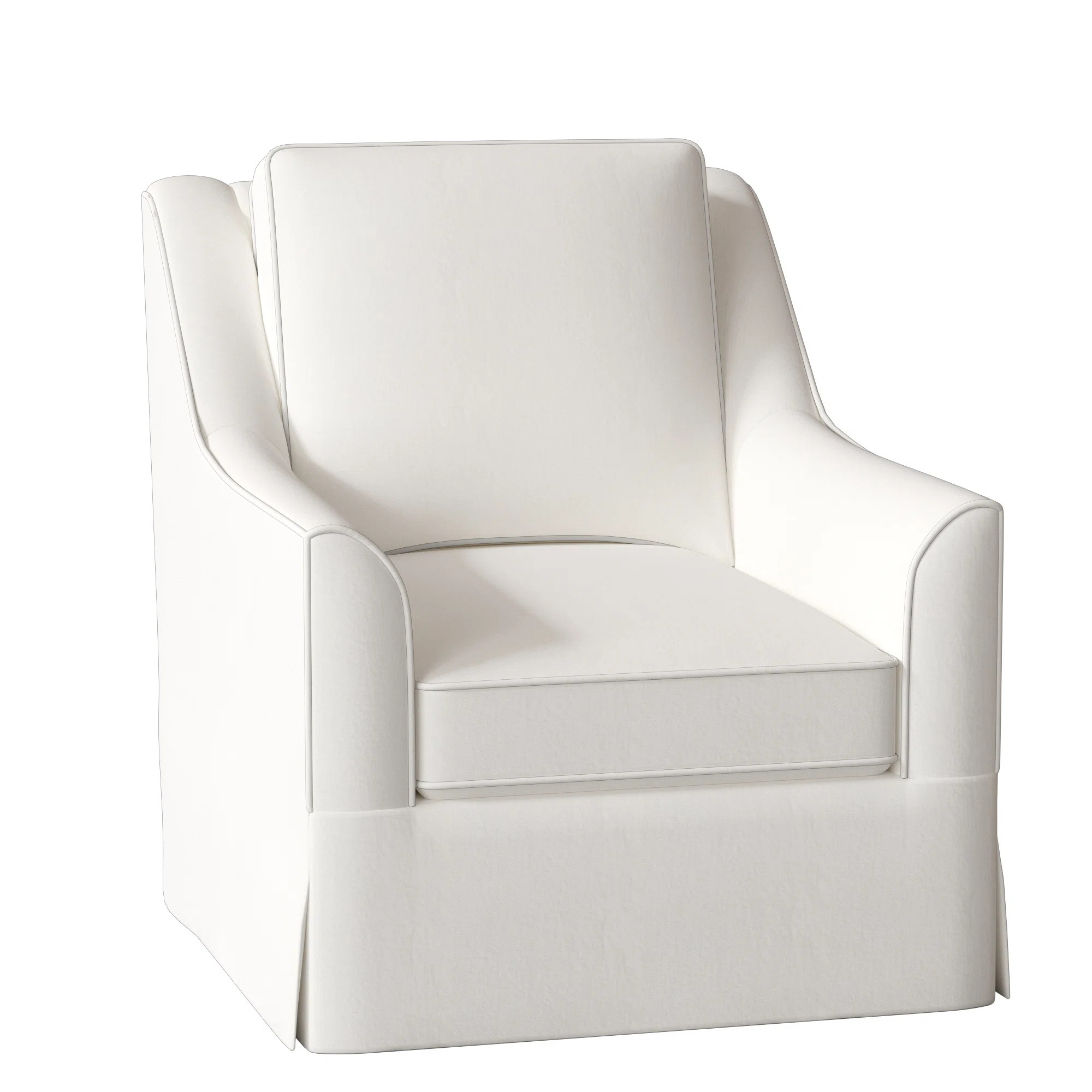 Bella 30'' Wide Cotton Swivel Armchair | Wayfair North America