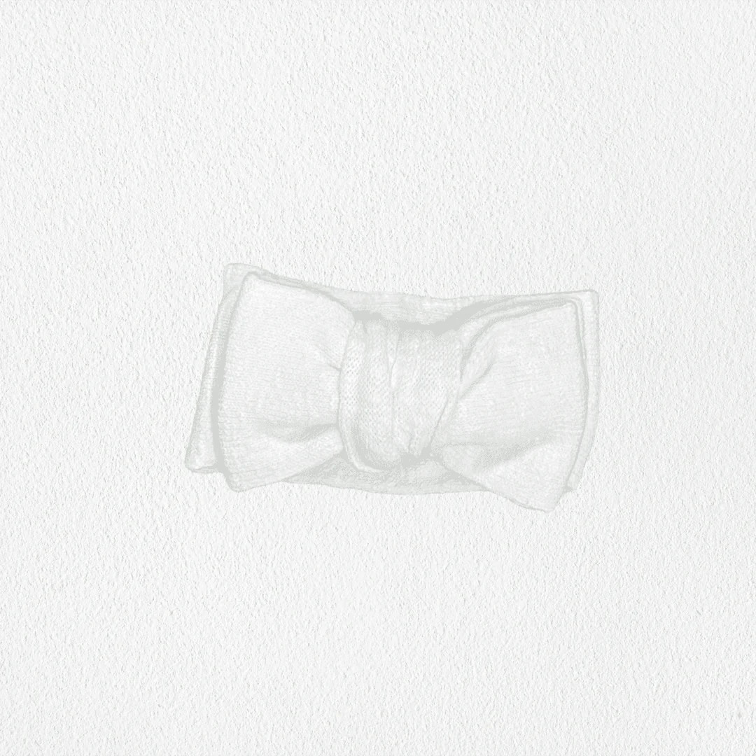 Knit Bow Headband — Cotton | Brave Little Lamb | Gathered Lamb