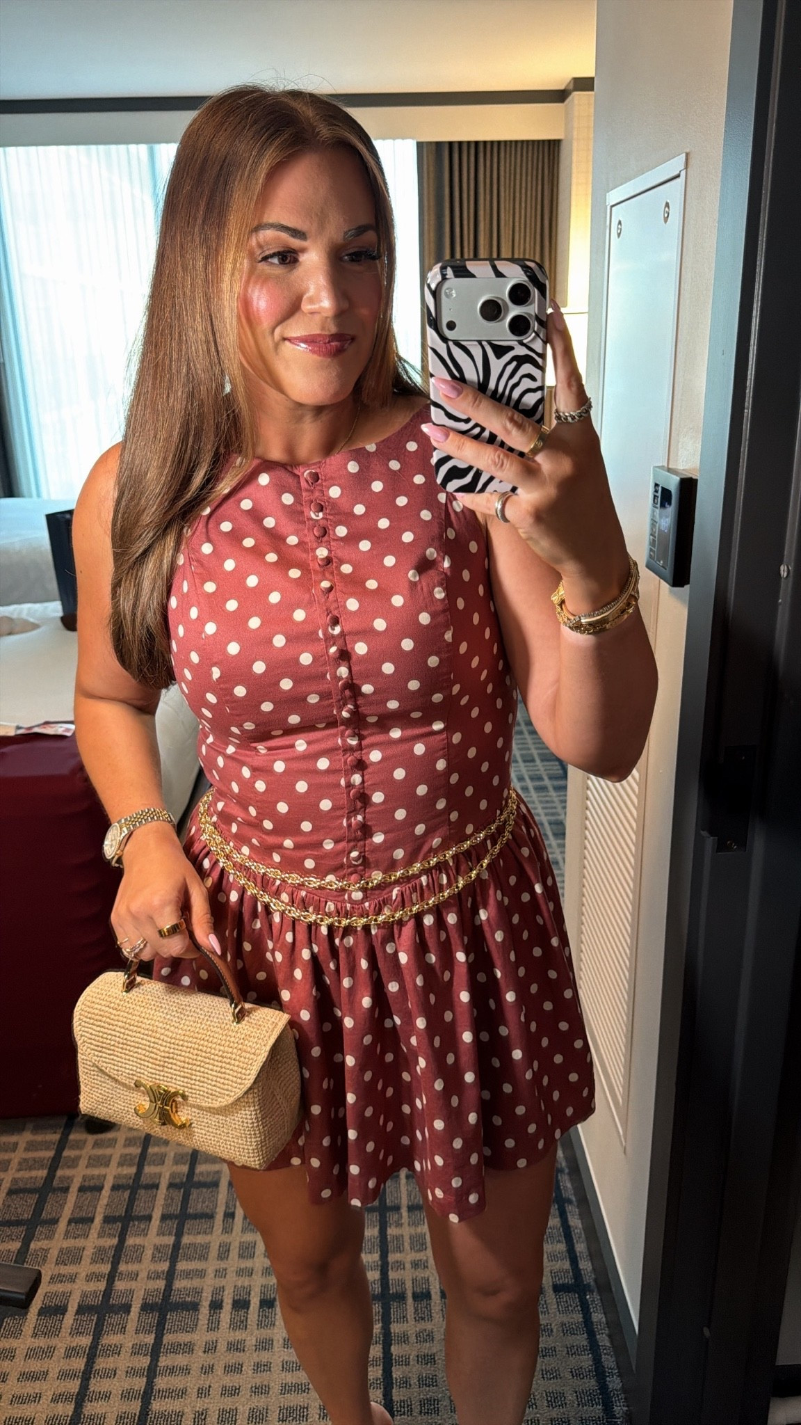 curvy midsize look for a party! wearing size medium petite in dress mauve polka dot dress

#LTKCon #LTKSeasonal #LTKMidsize