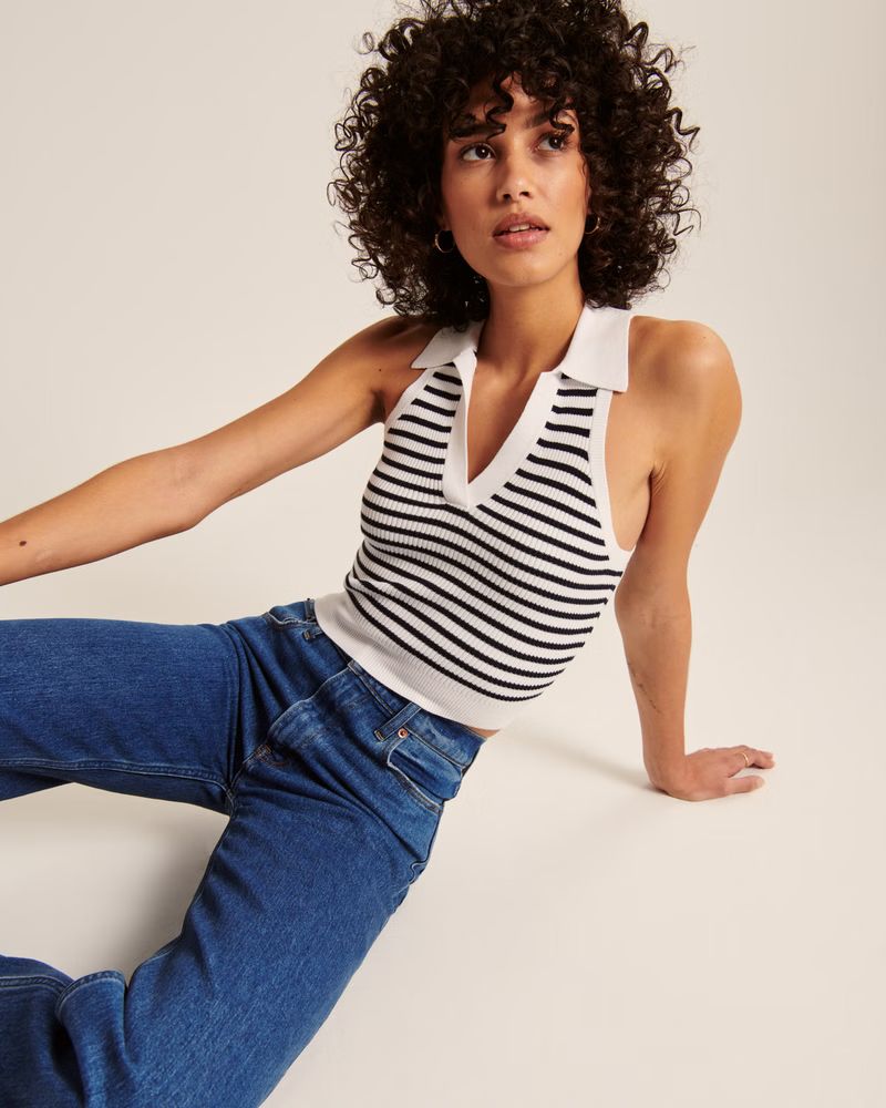 Women's Elevated Knit Slim Halter Polo | Women's New Arrivals | Abercrombie.com | Abercrombie & Fitch (US)