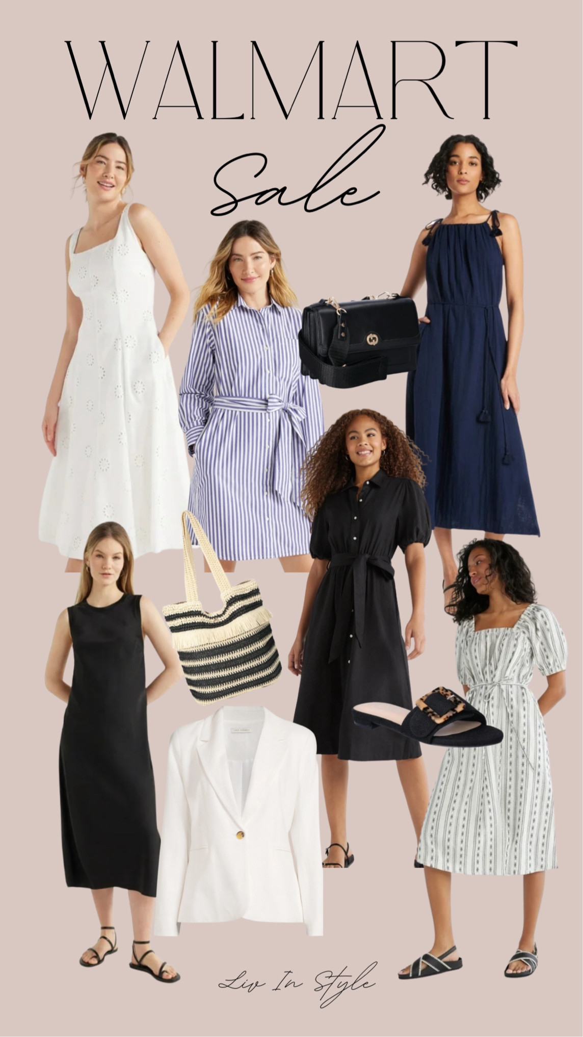 Walmart has so many great items on sale! Most of these dresses, shoes and bags are under $20! Perfect work outfit, teacher outfit, summer dress!

#LTKStyleTip #LTKSummerSales #LTKSaleAlert