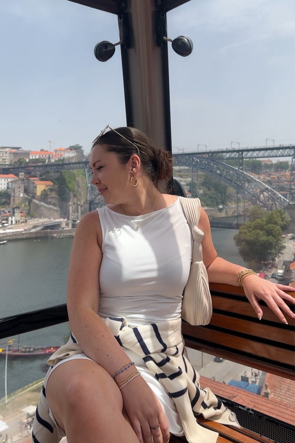 A ride in the Portuguese gondola 🚠 

#LTKSummerSales #LTKTravel #LTKSeasonal